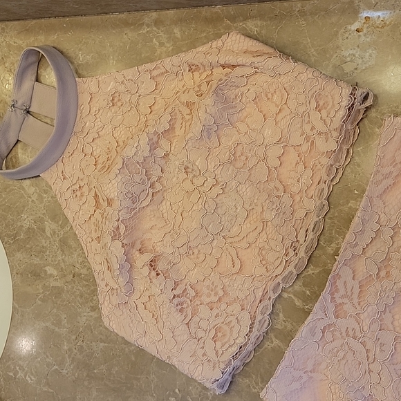 ABS Peach Lace Skirt Set,  Sz 4 - Picture 10 of 16